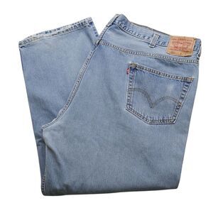 Vtg Levis 550 Jeans Mens 50x30 Relaxed Fit Blue Denim Straight Leg‎ Distressed